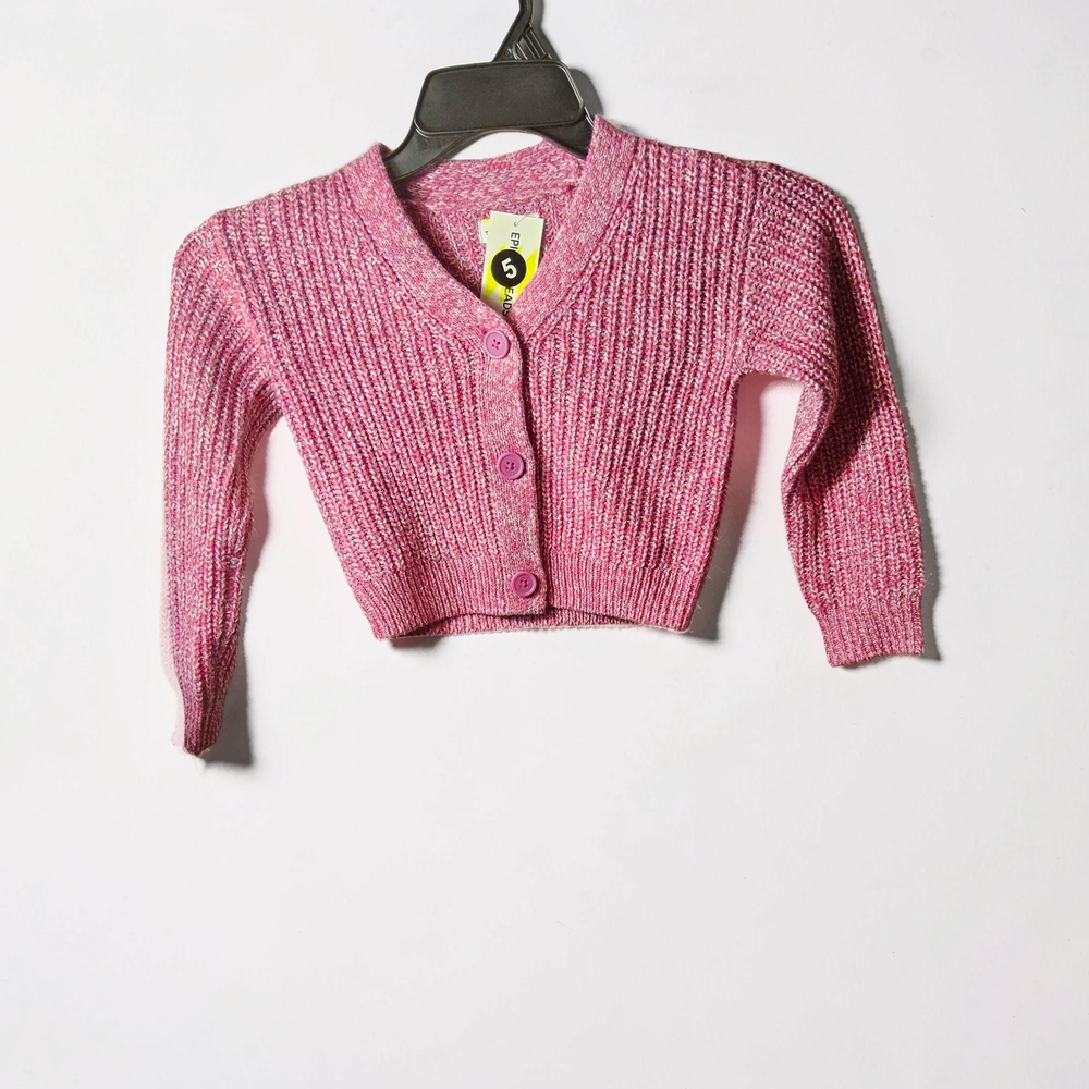 New Epic Threads Size 3T Pink Button-Front Kids Cardigan Sweater